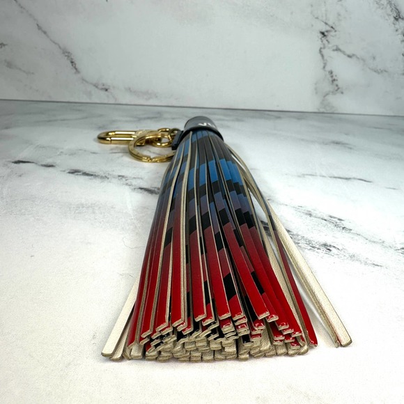 Louis Vuitton Race Collection Leather Tassel Bag Charm Key Holder key chain LV - Picture 7 of 13